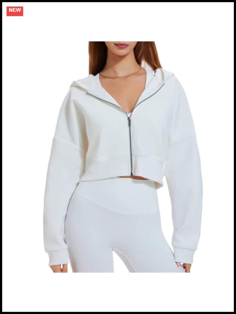 Airfree Women's Zip Up Cropped Hoodie Batwing Sleeve Y2K Sweatshirt